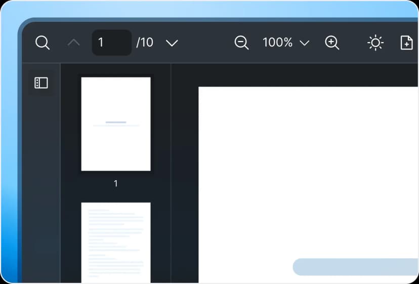 React PDF Kit viewer showing light and dark theme options for customizing PDF display appearance
