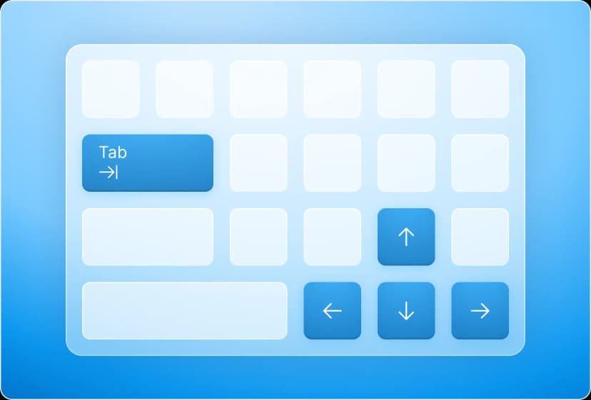React PDF Viewer accessibility features with keyboard navigation shortcuts and ARIA compliance for screen readers