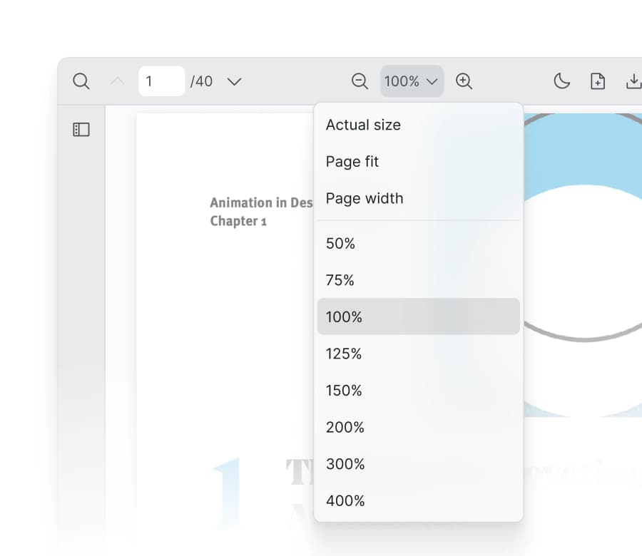 React PDF Viewer zoom controls for precise inspection of dense text and tables in AI applications
