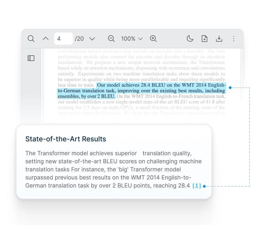 React PDF Viewer navigating to a PDF page using bbox coordinates from an AI citation response