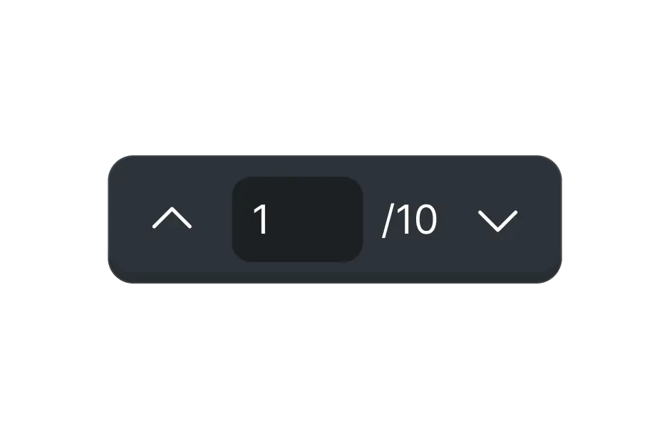 React PDF Viewer page navigation toolbar controls in dark mode with page input