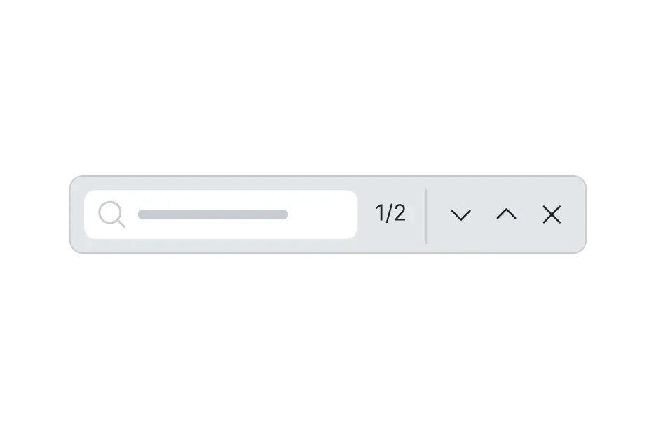 React PDF Viewer full-text search popover with match highlighting in light mode